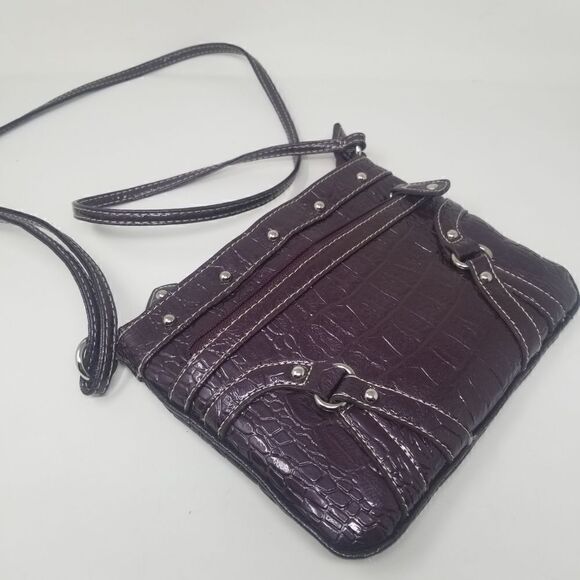 Purple Unbranded CROSSBODY BAG. NICE TEXTURE. NEW CONDITION. - Picture 13 of 13